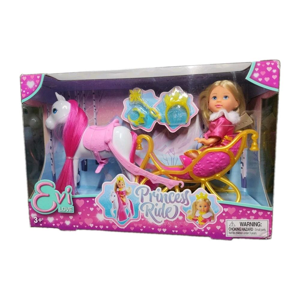 Simba Evi Love Princess Ride Toy Doll with Winter Sled